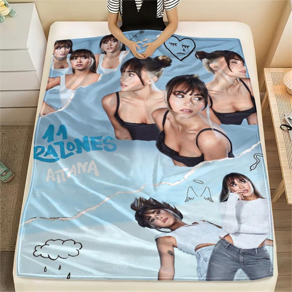 1PC Aitana Patterned Flannel Blanket Suitable For All Seasons for Home Decor Warmth and Comfort Gifts Holiday Present