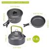 Outdoor Camping Cookware Set: Portable Teapot & Folding Cutlery