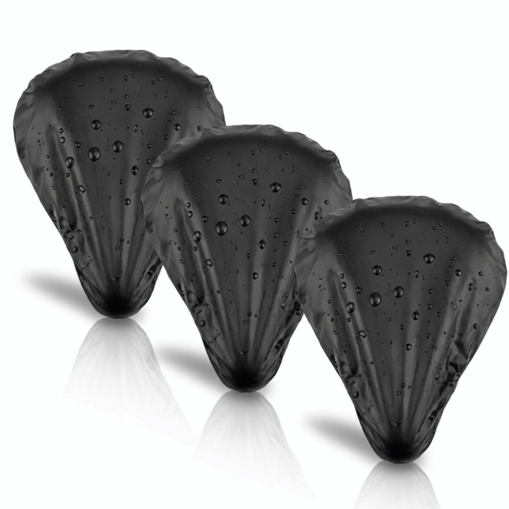 3PCS Waterproof Bike Seat Cover Elastic Fit Bicycle Saddle Dust Cover  Daily Riding