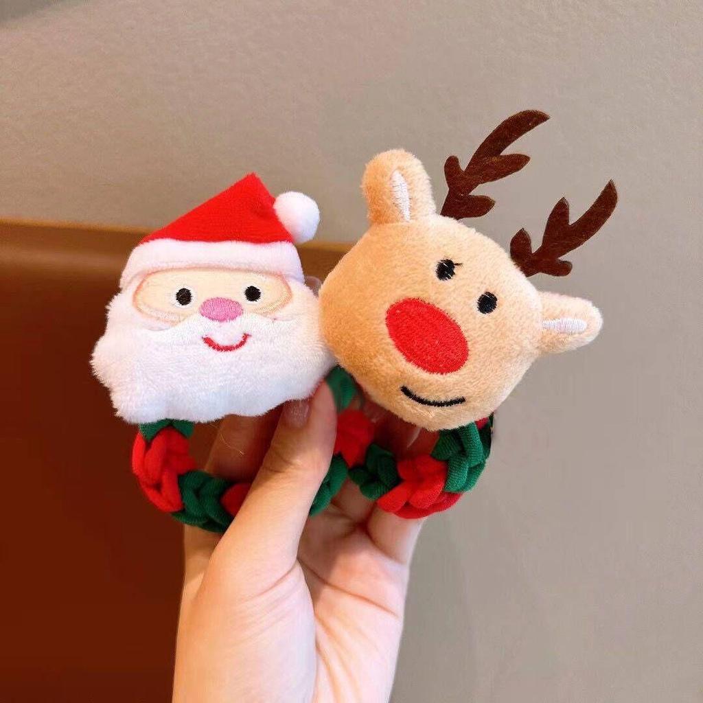 Santa Claus Christmas Scrunchies - Cute Cartoon Hair Ties & Accessories for Girls and Women