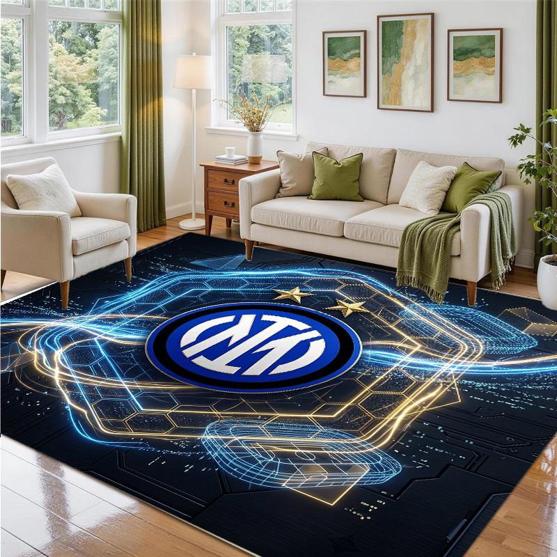 Borussia Dortmund Design Crystal Velvet Rug Soft Decorative Mat for Bedroom Entrance