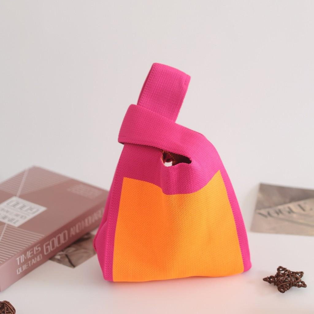 Trendy Knit Bucket Bag For Women Soft And Spacious Tote Bag With Eye-catching Patterns Ideal For Daily Wear And Gifts