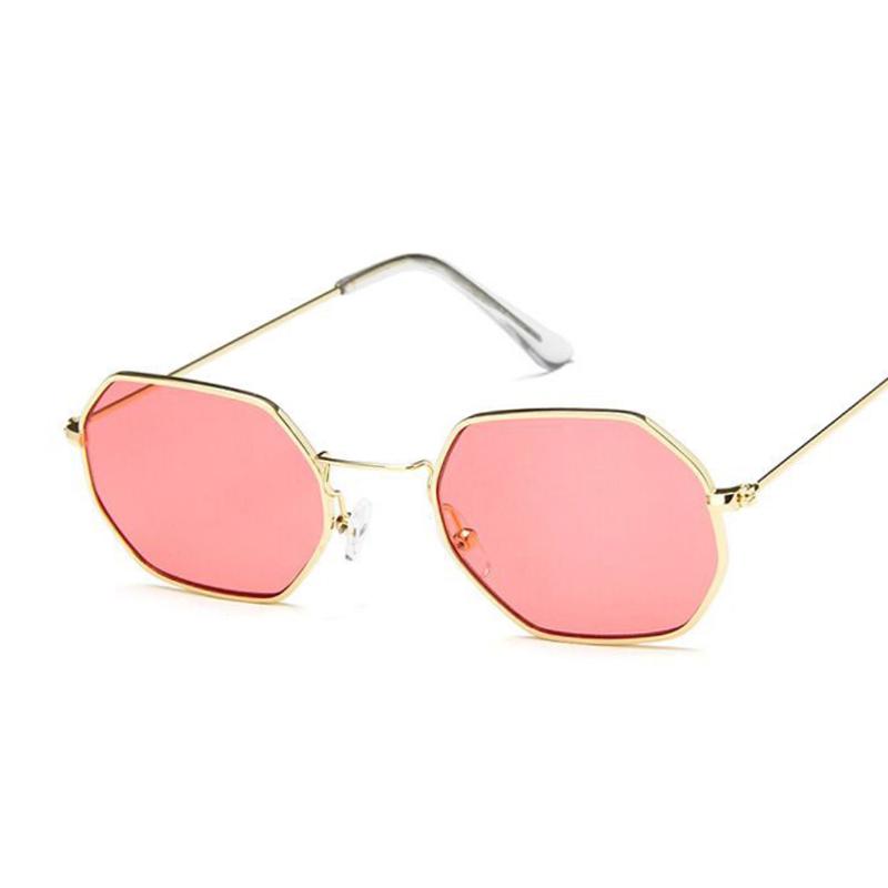 Hexagon Yellow Sunglasses Women Designer Classic Sun Glasses For women