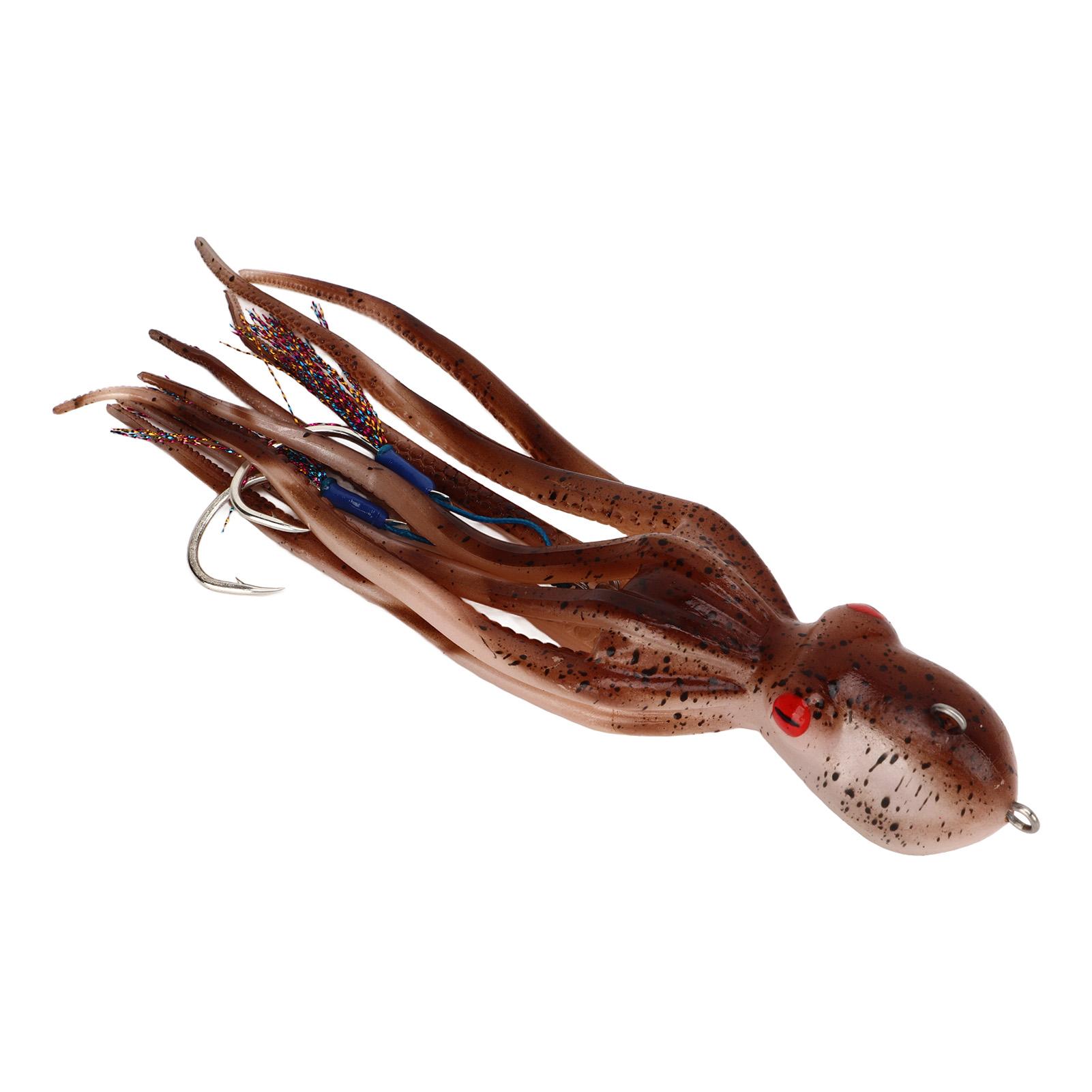 

250g Simulation Squid Jigs Fishing Octopus Lures Lifelike Octopus Jig with 10 Ink Tablets For Saltwater Ocean Fishing