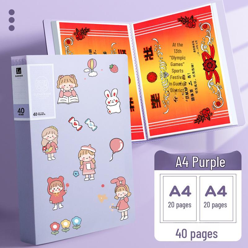 A3/A4 Award Certificate & Art Collection Folder for Kids