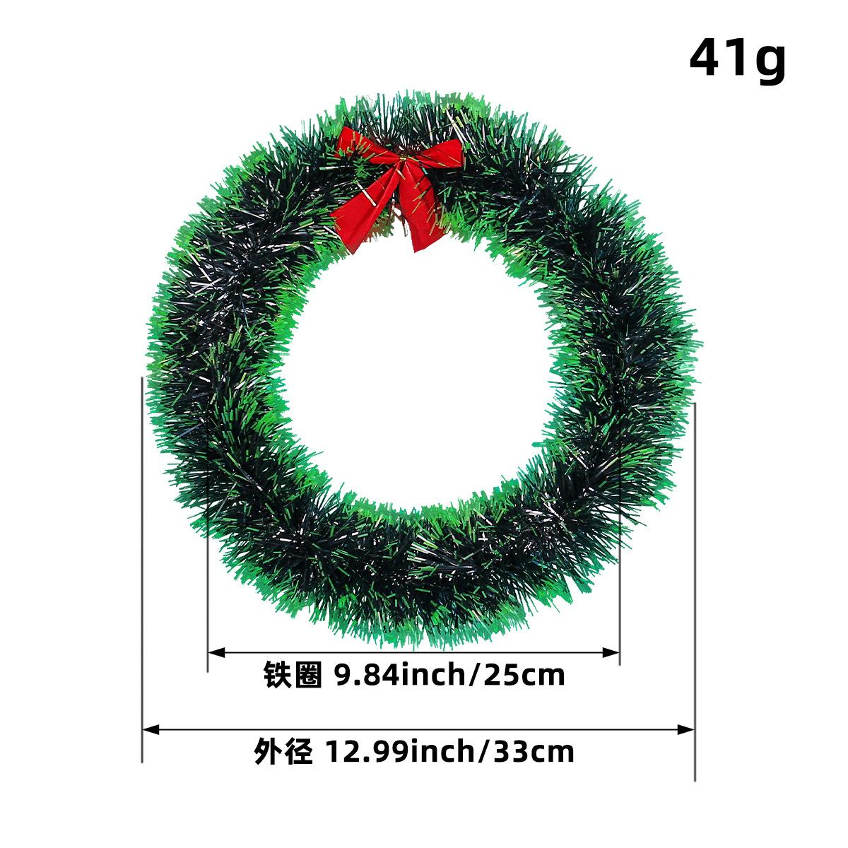 

Рождественский венок с бантом 25-30 см Бело-зеленый Верхний Рождественский венок Витрина торгового центра Рождественское украшение