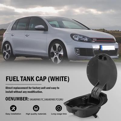 Weiße Tankklappe für Kraftstoffgas Tankdeckel Klappe Kappe Abdeckung FÜR Golf MK6 GTI 2010 2012 2013 Ersetzt 5K6809857C,5K6809857CGRU