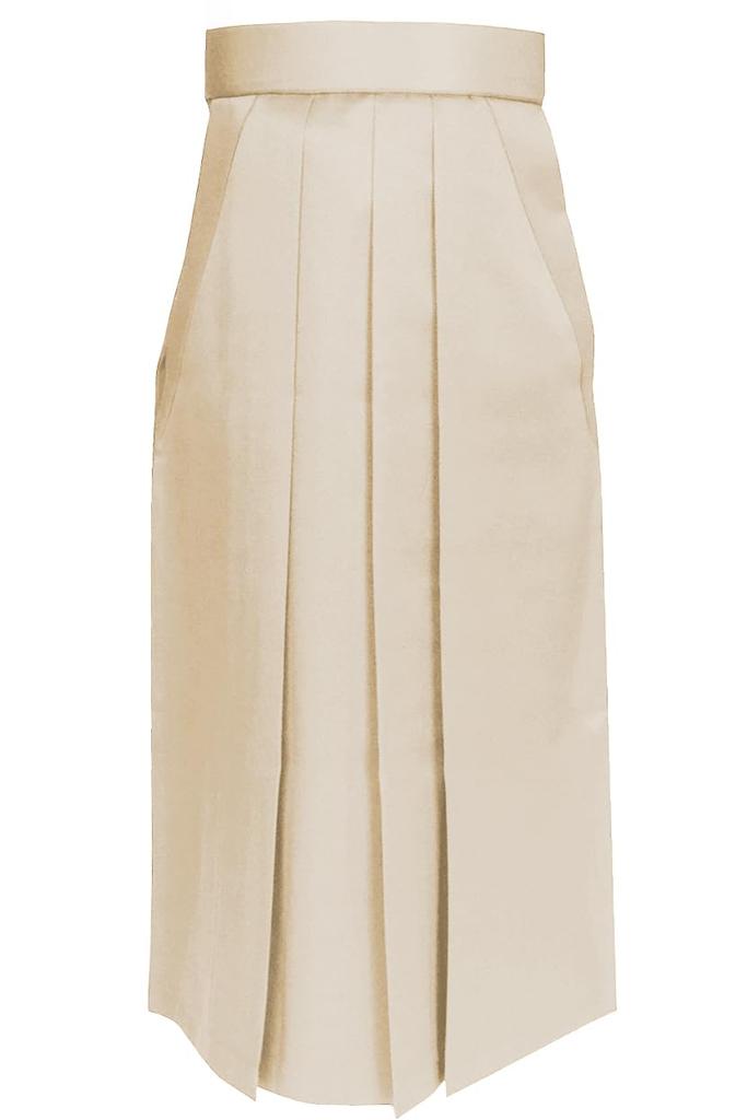 Plain Hakama for Girls [KYOETSU] (White-gray Brown, 91cm)