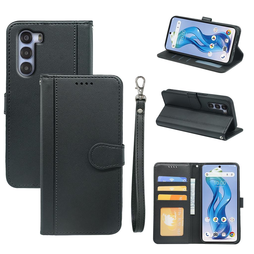 For ZTE nubia S 5G A403ZT Wallet Case Magnetic Snap Leather Phone Cover with Strap