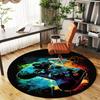 1PC Gaming Controller Rainbow Round Chair mat Area Rug - Non-Slip, Floor Mat for Office, Bedroom, home decor Christmas Gift c0528117