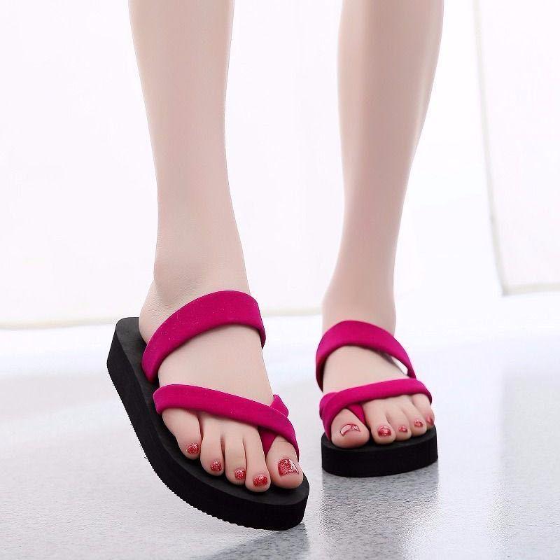 

Korean Style Women s Sandals & Flip-Flops for Summer - Thick Bottom & High Heels 37