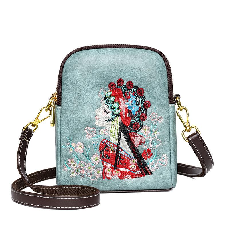 Retro Fashion Hundred Large Capacity Soft Embroidery Women's Backpack, Ethnic Style Travel Tote Shoulder Bag