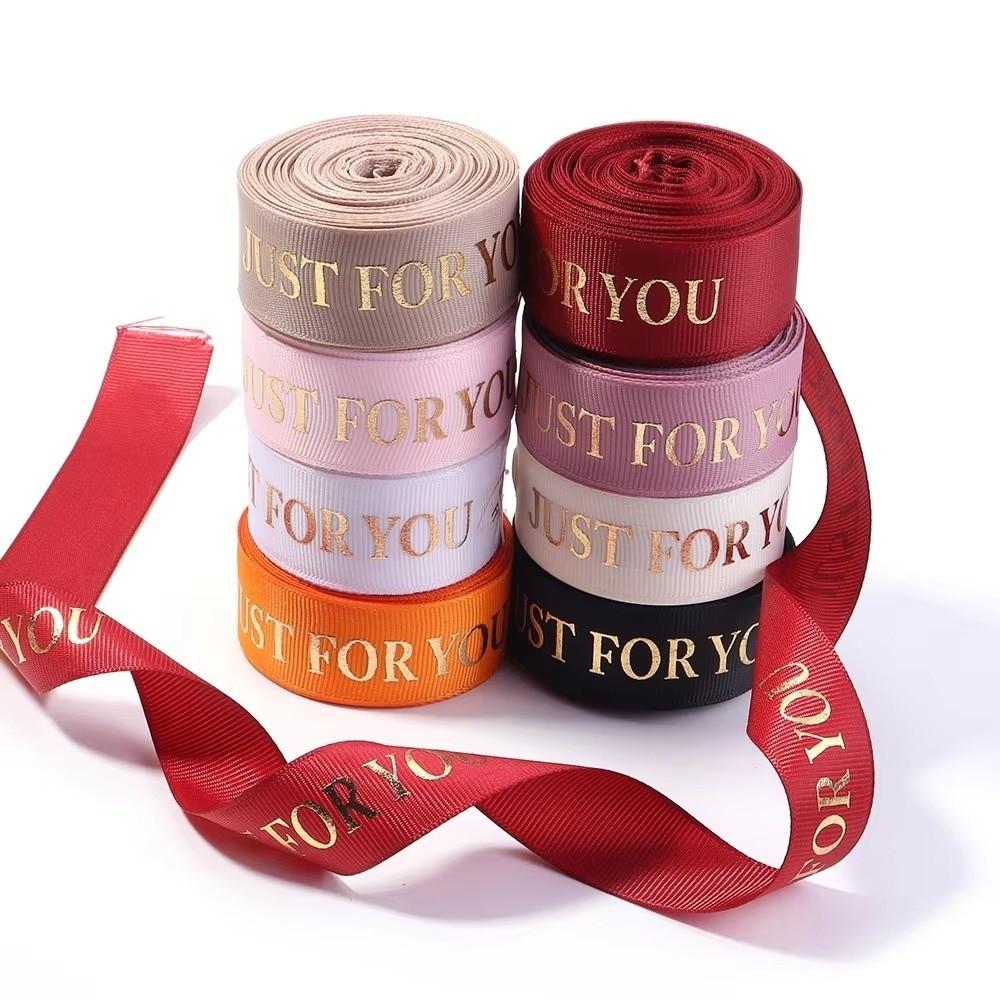 10 Yards/Roll 25mm Width Printed Ribbon Just For You Print Polyester Material Wrapping Ribbon 10 Yards/Roll