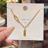 Korean 18K Gold Titanium Steel Women's Clavicle Necklace - Versatile, High-End, Non-Fading Temperament Choker.