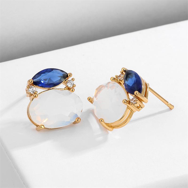 ZAKOL Cute Pink Square Zircon Stud Earrings for Elegant Women Cubic Zirconia Wedding Party Birthday Zircon