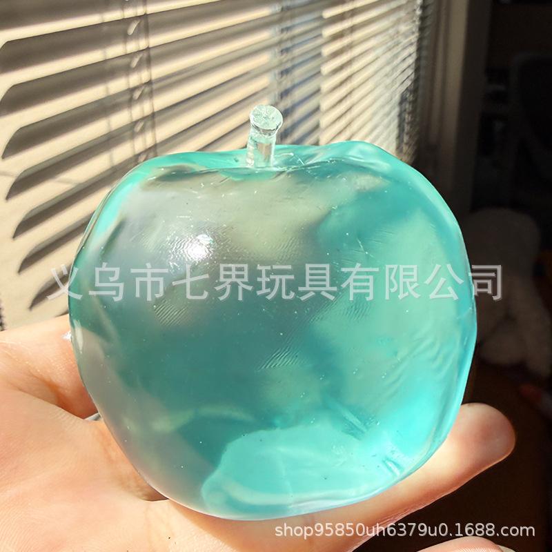 Clear Green Apple Pink Maltose Fun Toys Anti Stress Sensory Simulated Fruit Slow-rebound Fidgets Toy Party Decoration