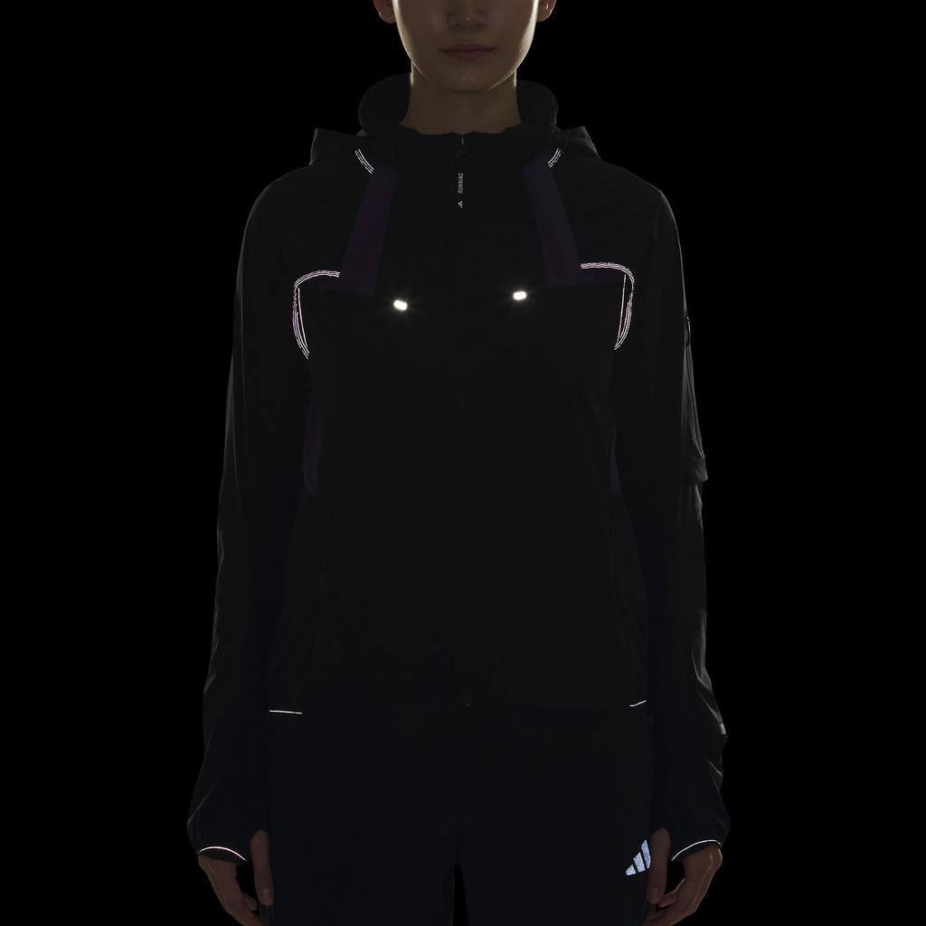 Adidas Breeze Run Reflective Print Removable Sleeve Running Sports Slim Jacket Women Jacket KF4923