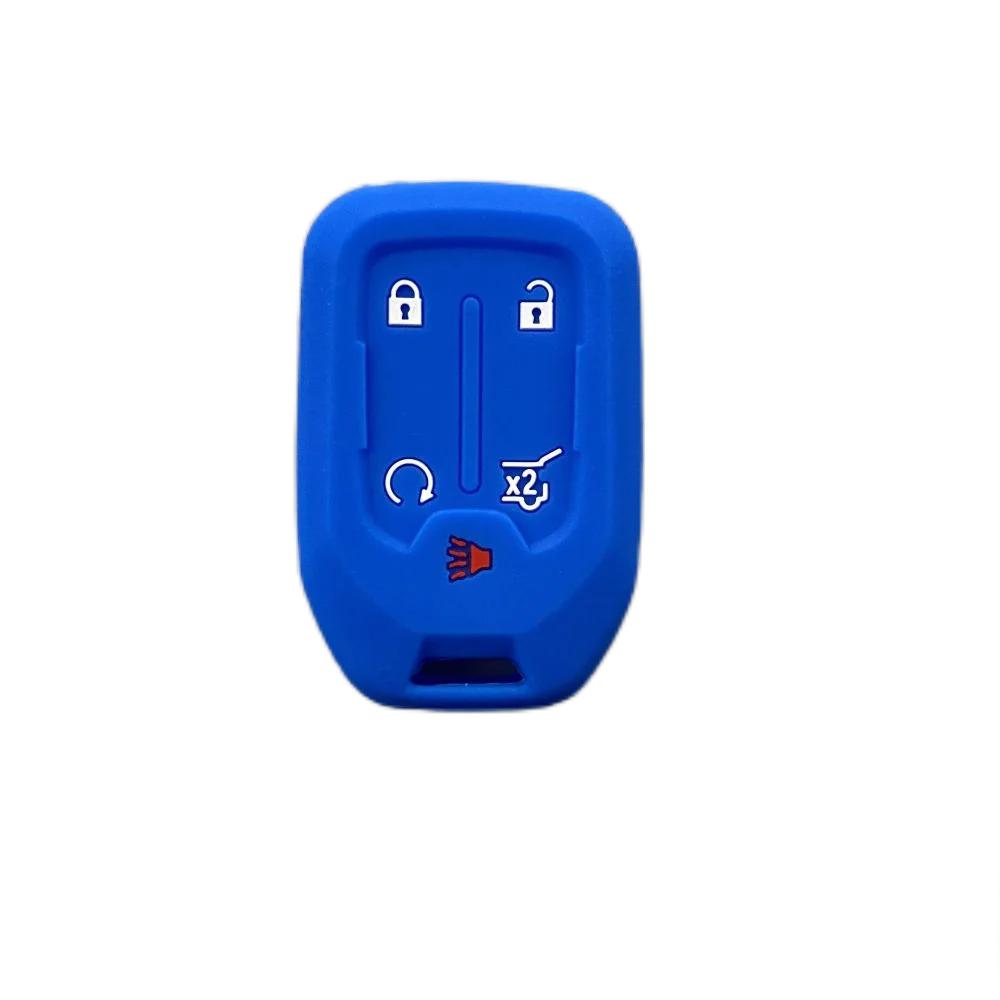 5 Buttons Silicone Car Key Case Skin Protector Cover for Chevrolet Tahoe Silverado Suburban GMC Terrain Acadia YUKON XL Sierra
