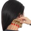 One Piece Gold Sandalwood Five-Tooth Massage Comb for Head and Meridian Stimulation.