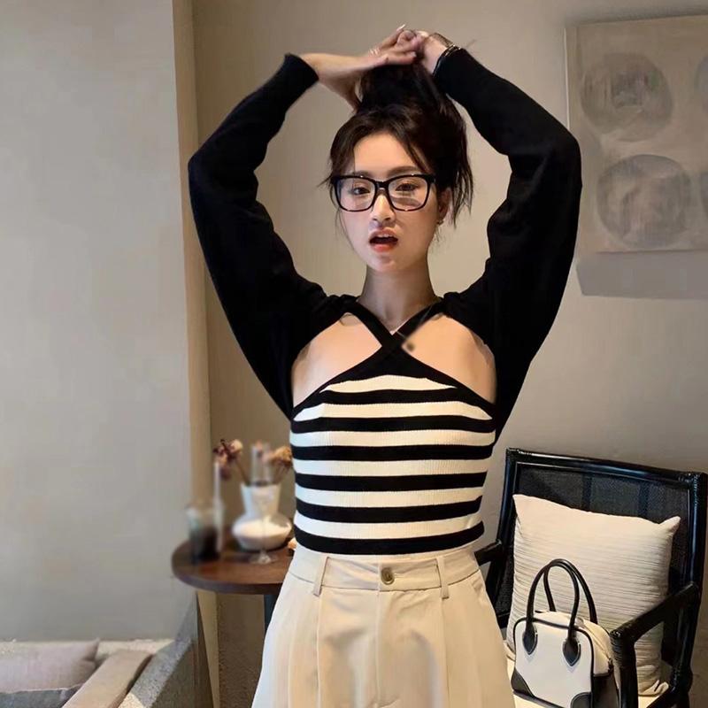 Women Stripe Camisole Summer Slim Versatile Tops