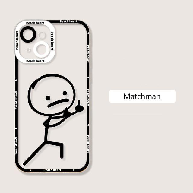 

Прозрачный чехол для телефона с мультяшным спичкой для Xiaomi Mi 12 11 Lite 12T 11T 13 Pro Lite NE Poco X5 X4 M4 X3 Pro 4G 5G, мягкий чехол For Mi 12 Lite