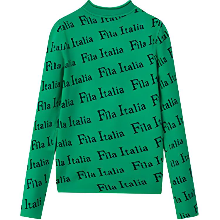 Fila Casual Warm Knitted Sweater Women Sweater Dark-Tea-Green F11W144407F-GN