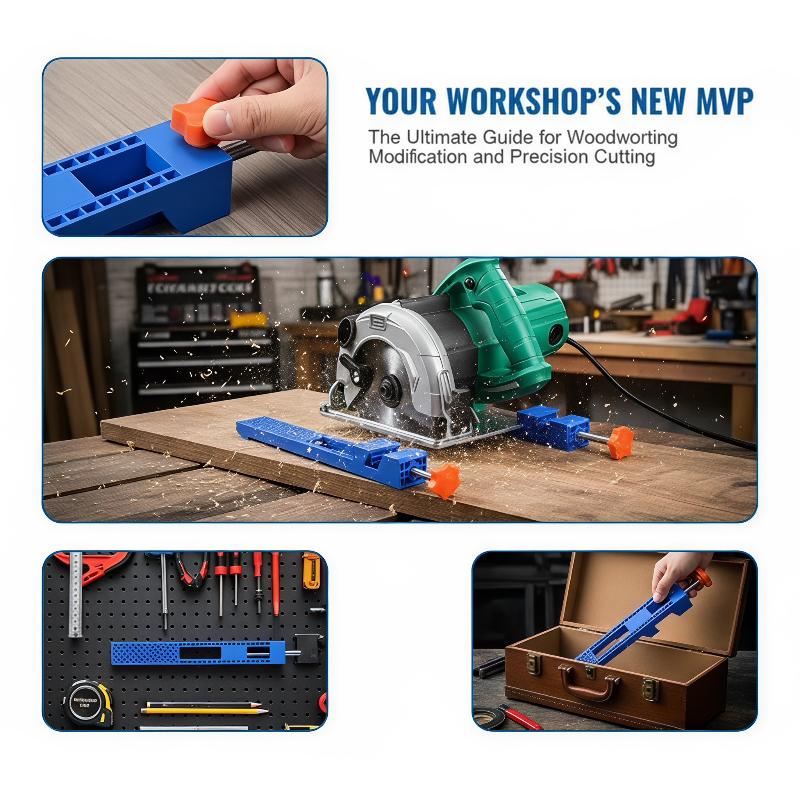 1Pcs Abs Circular Saw Milling Positioning Clamps Lock The Cutter Base High-Quality Adjustable Cutting Machine Base Guide Rail