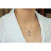 Heart To Heart Pendant Necklace Single Set Gemstone Platinum Plated Clavicle Chain Heart Jewelry