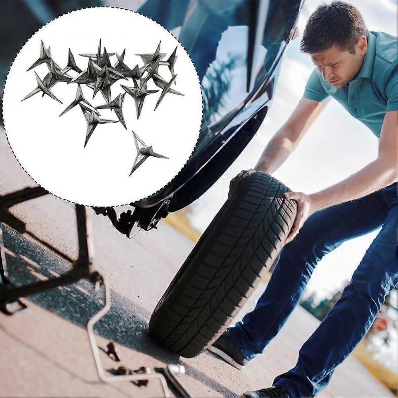 20pcs 3cm High Carbon Steel Car Tire Puncture Nails – Reinforced Anti-Theft Set