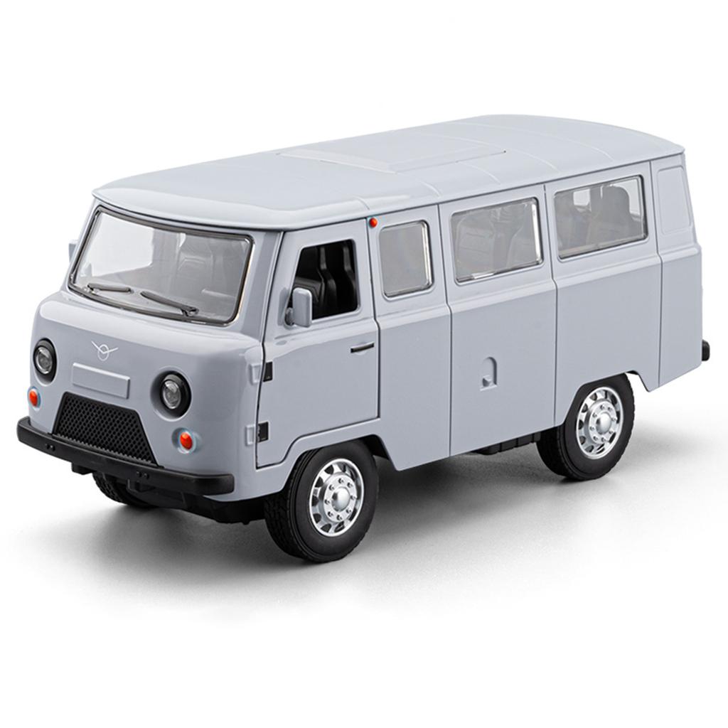 1/18 UAZ 452A Large Alloy Die-cast Car Model, Front Wheel Steering, Children's Toy Car With Light, Adult Collection of Ornaments Gift