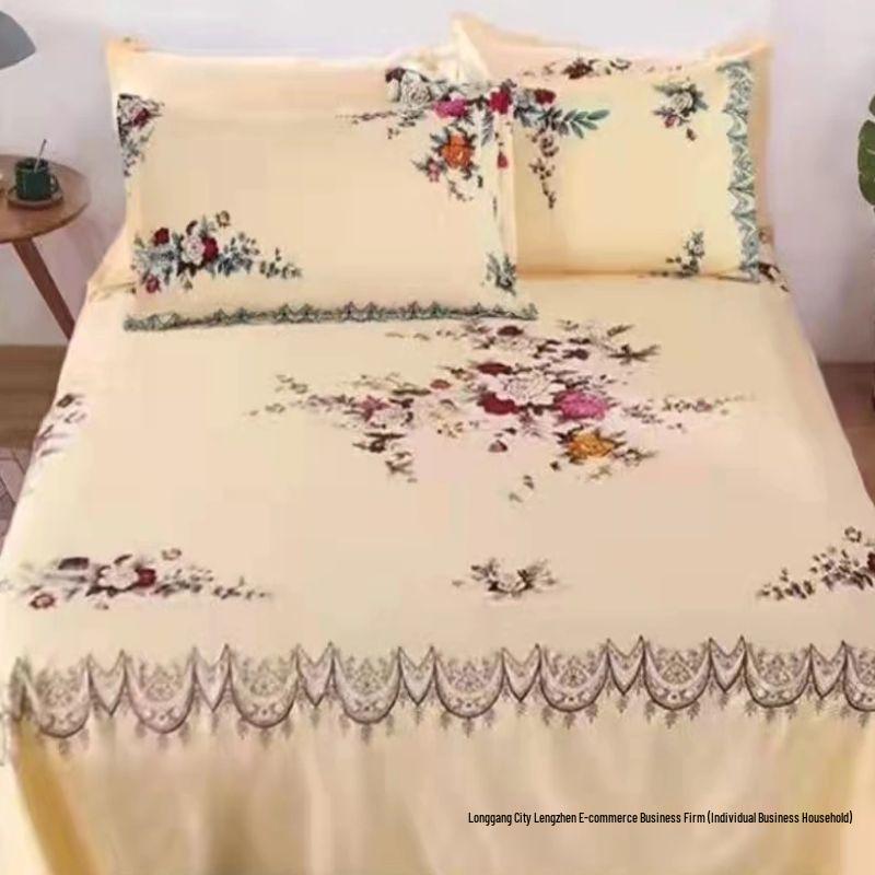 Shanghai Peony Print Twill Bed Sheet