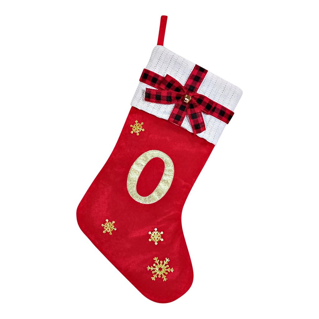 Christmas Stockings Small Embroidered Letter Knitted Xmas Hanging Stocking Decorations Christmas Party Decor