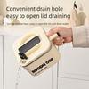 Square Noodles Container with Drain Holes Dishwasher Safe Stainless Ramen Bowl Kitchen Dining Accessory