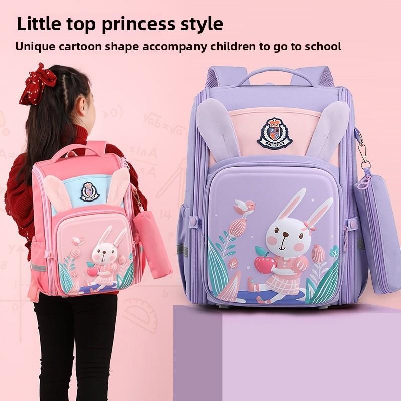 Rabbit Dimensional Three Print Backpack Space Bunny Pattern Effect Gift School