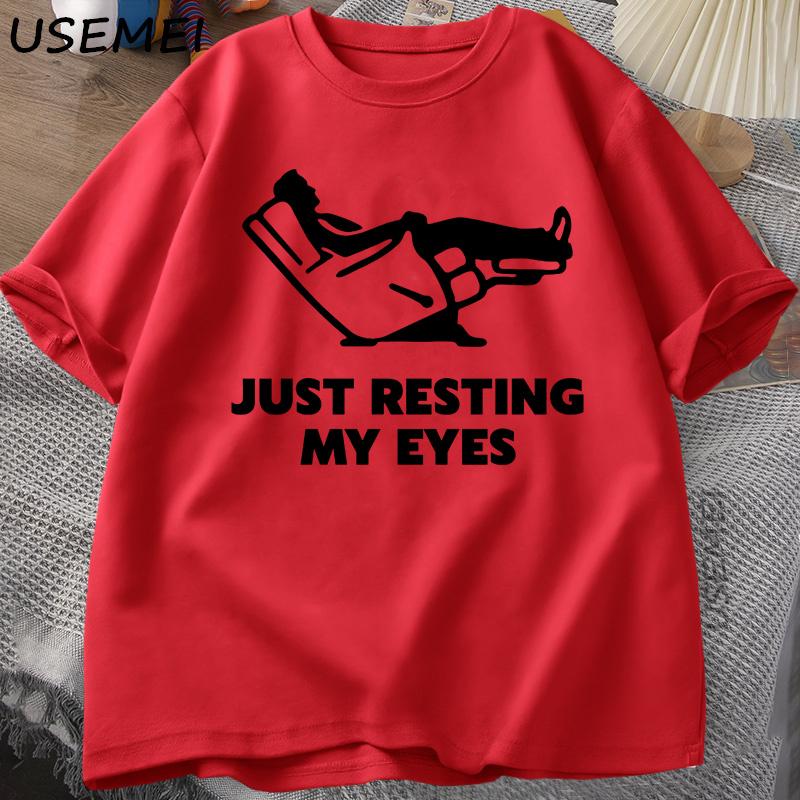 Just Resting My Eyes Recliner Tired Dad Shirt Funny Dad Shirt Funny Unisexs Shirt Funny Fathers Day Shirts Nap Champ Gag S
