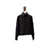 High version knitted splicing down jacket girls stand-up collar light and thin masked down women's jacket fresh