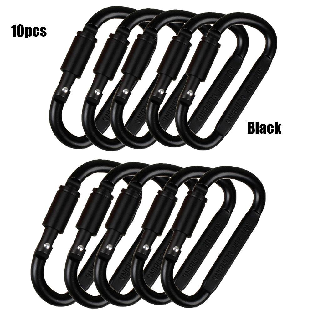 Aluminium Alloy Safety Keychain Buckles Climbing D Carabiner Spring Clips Camping Hiking Hooks