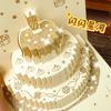 3D DIY Cartoon Music Light Birthday Cake Card