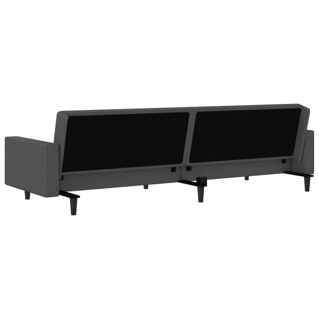 Vidaxl 2-Seater Sofa, Dark Grey, Upholstered In Velvet