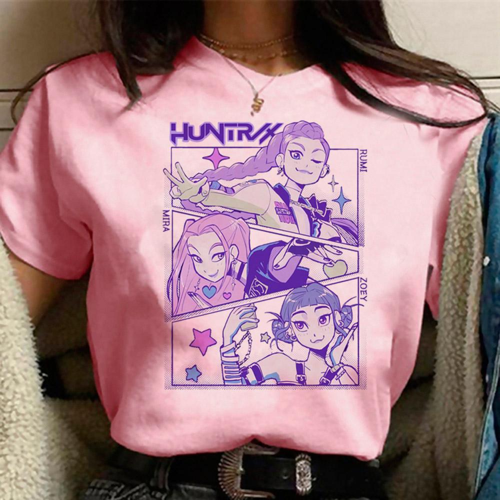 KPop Dämonenjäger Mira T-Shirt Damen Mädchen Mode Dämonenjäger Cosplay Shirt für Fans Geschenk Y2k Oberteile T-Shirt