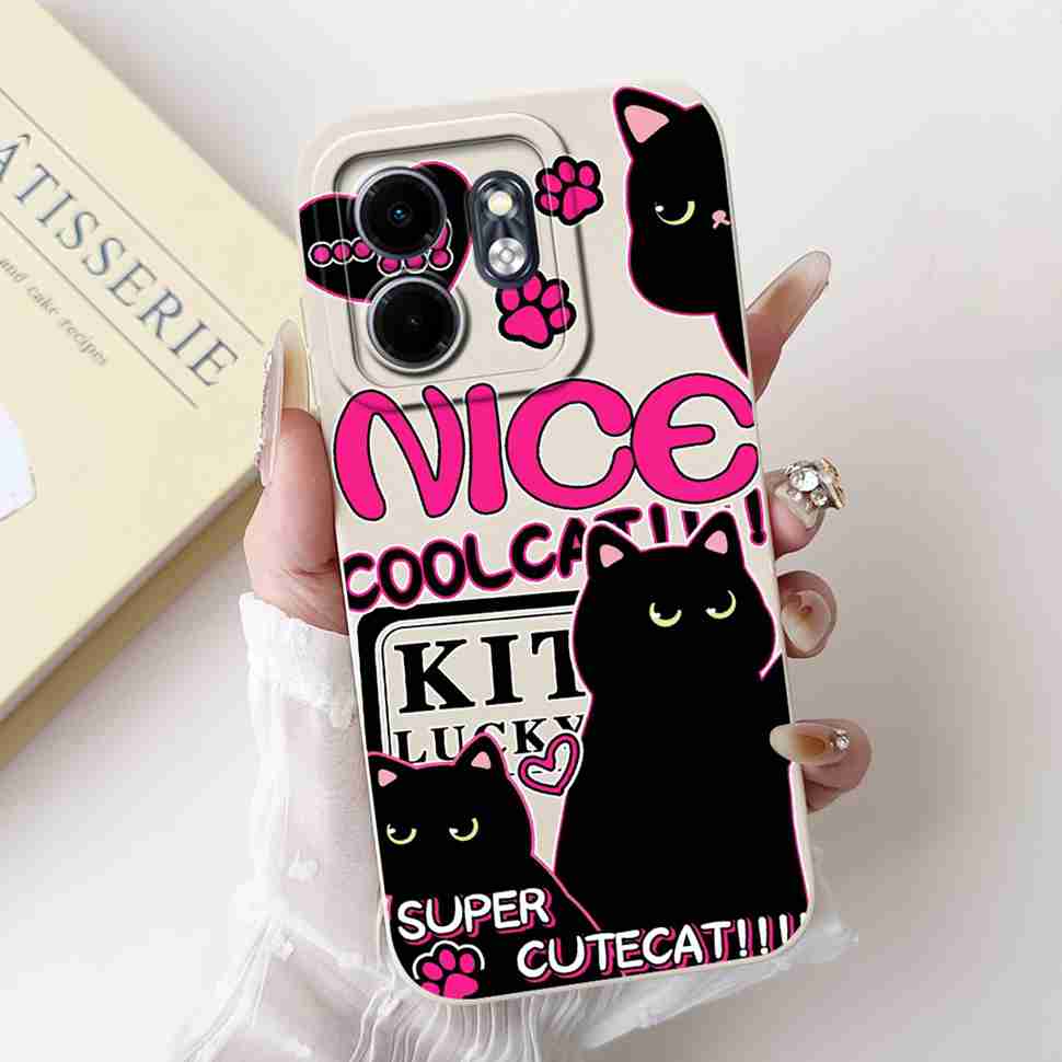 For Infinix Hot 50i Case Hot50i X6531 Lovely Rabbit Silicone Soft TPU Cover Fundas For Infinix Smart 9 Smart9 X6532 Phone Cases