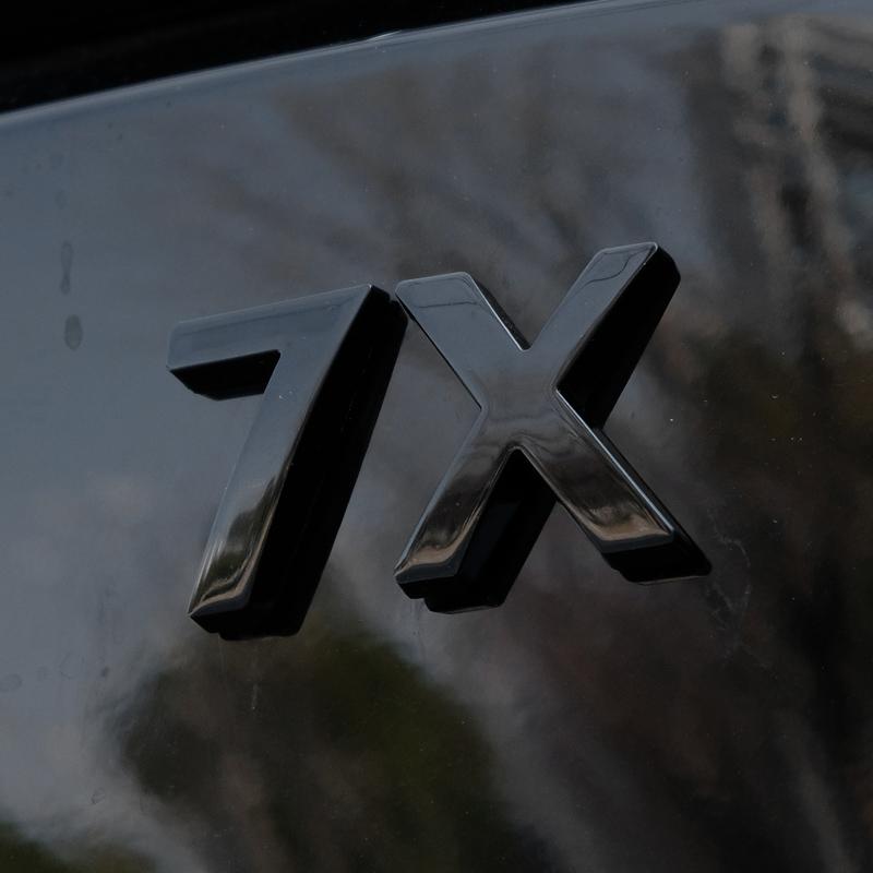 Priekš Zeekr 7X Melnots auto emblēma cinka sakausējums īpašas auto aizmugures emblēmas