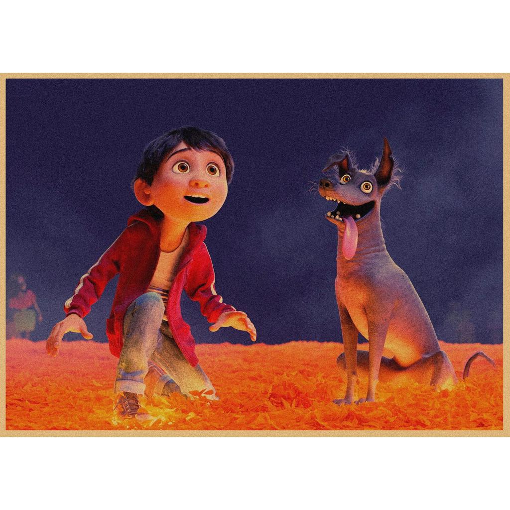 Coco Retro Anime Kraft Paper Poster - Decorative Wall Art Mural