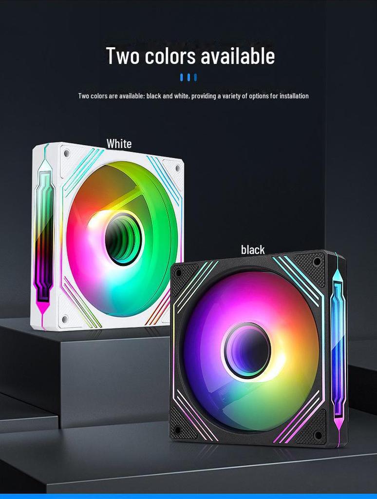 14cm Hydraulic Bearing Chassis Fan with RGB Sync, Shockproof Feet, and Silent Operation for PC Cases.