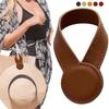 Neuer Starker Magnet Magnetischer Hutclip Tragbar Einfarbige Leder-Huthalter PU-Leder Hut-Halter Clip Gepäck