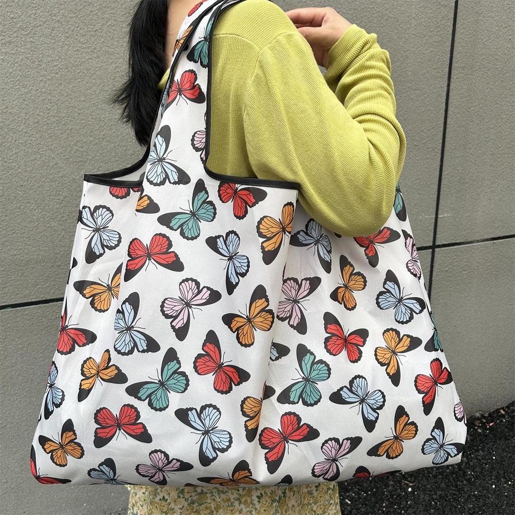Eco-Friendly Foldable Korean Style Portable Shopping Bag - Medium Size Handbag