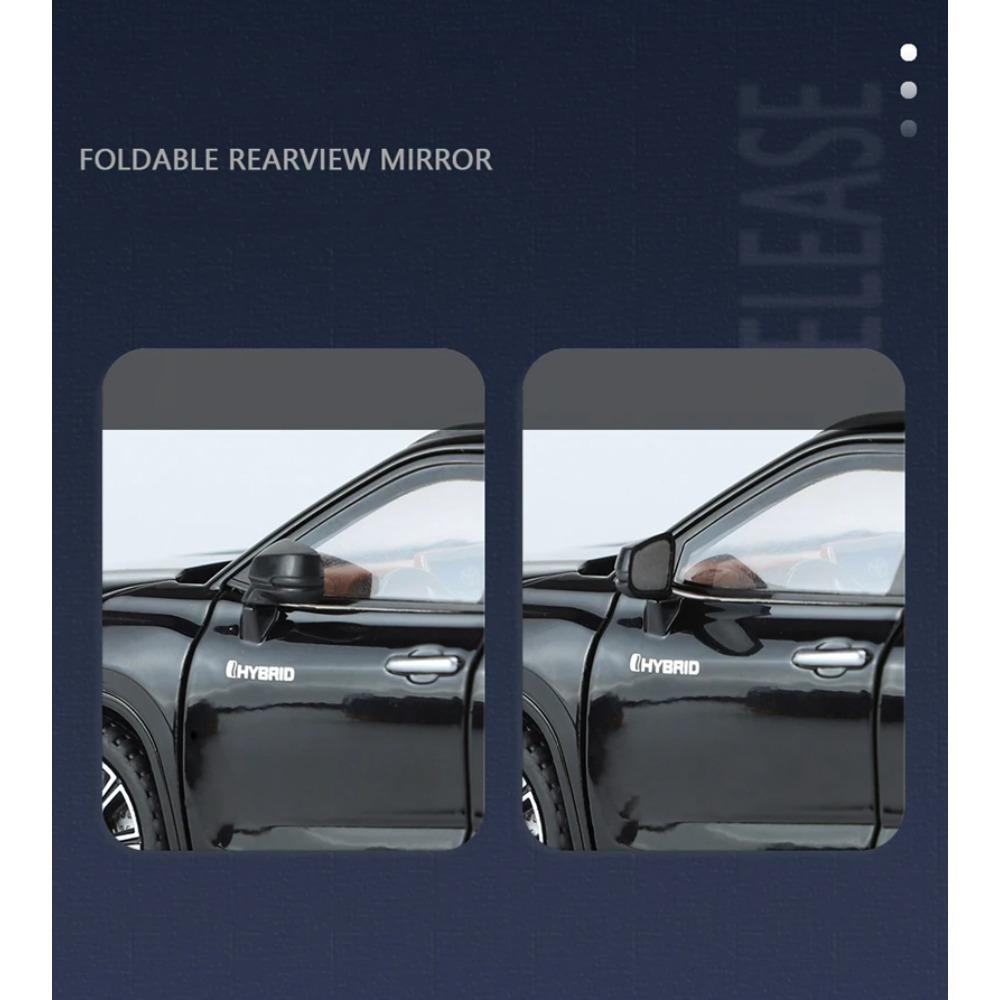 1/24 Toyota Crown KLUGER SUV Alloy Car Model Diecast Metal Toy Off-road Vehicles High Simulation Sound and Light Collectibles Kids Gift