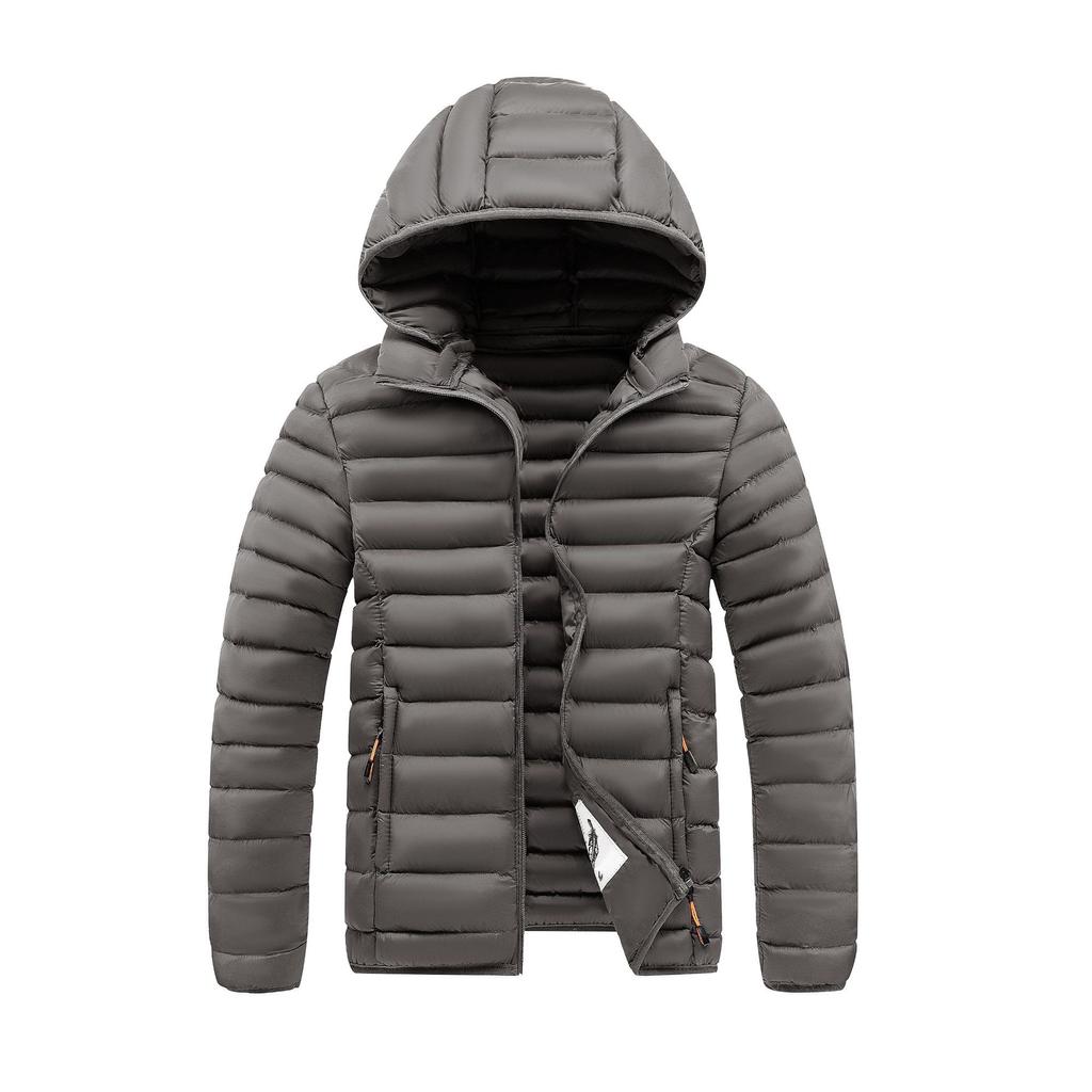 Herbst Herren Winter Daunenjacke mit Kapuze, Warme Daunenjacke, Leichte lockere Jacke in großer Größe