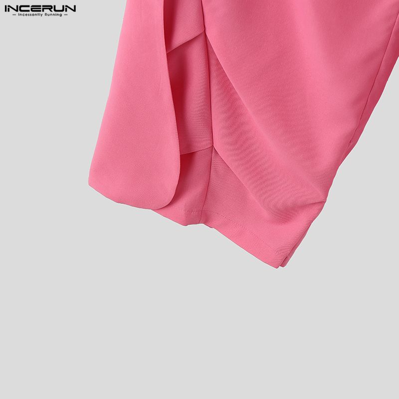 INCERUN Herren Reißverschluss Taille Taschen Unregelmäßige Patchwork Lässige Lange Hosen
