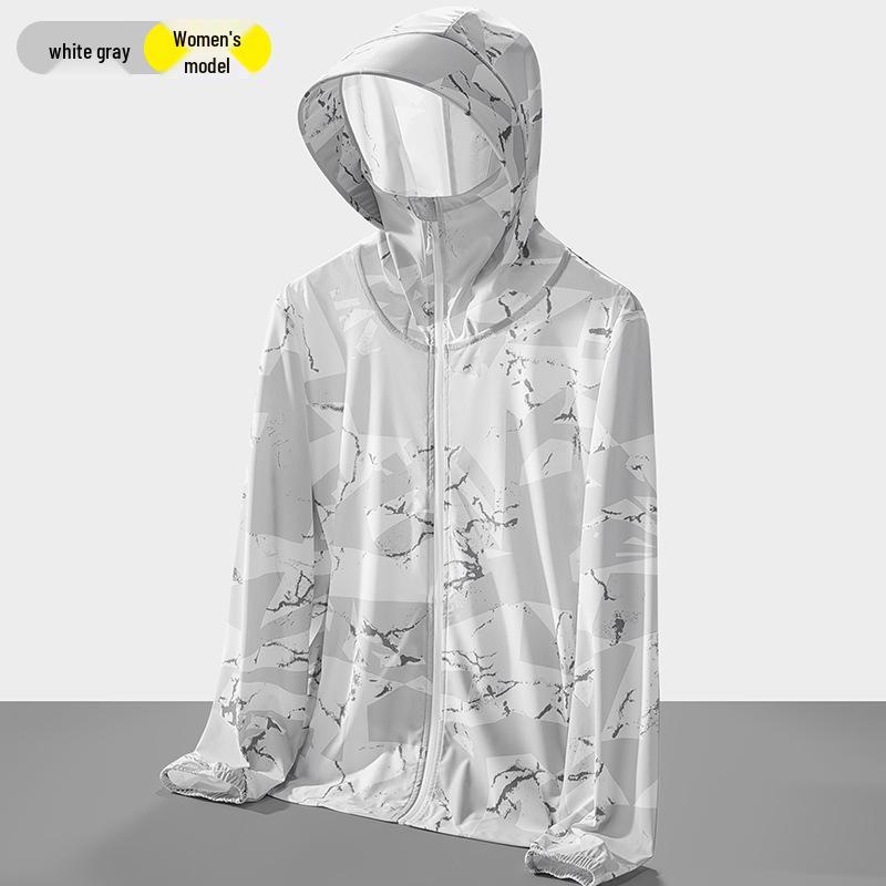 

Рубашка с защитой от солнца UPF 50+ из ледяного шелка, дышащая камуфляжная с длинным рукавом для женщин и мужчин, летняя куртка с защитой от УФ-лучей L